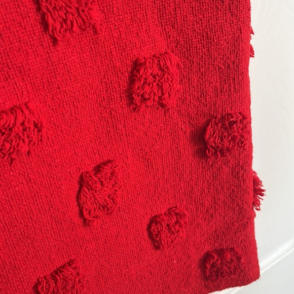 Rachel Zoe Red Dot Throw Blanket - Picture 5 of 5